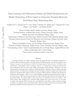 Deep Learning with Information Fusion and Model Interpretation for
  Health Monitoring of Fetus based on Long-term Prenatal Electronic Fetal Heart
  Rate Monitoring Data