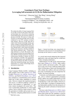 Learning to Trust Your Feelings: Leveraging Self-awareness in LLMs for
  Hallucination Mitigation