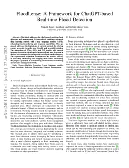 FloodLense: A Framework for ChatGPT-based Real-time Flood Detection