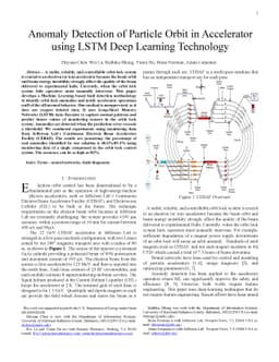 Anomaly Detection of Particle Orbit in Accelerator using LSTM Deep
  Learning Technology