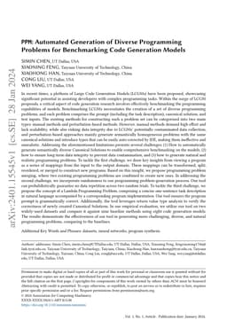 PPM: Automated Generation of Diverse Programming Problems for
  Benchmarking Code Generation Models