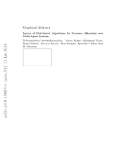 Survey of Distributed Algorithms for Resource Allocation over
  Multi-Agent Systems