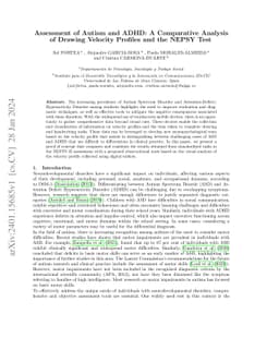 Assessment of Autism and ADHD: A Comparative Analysis of Drawing
  Velocity Profiles and the NEPSY Test