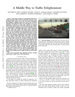 A Middle Way to Traffic Enlightenment