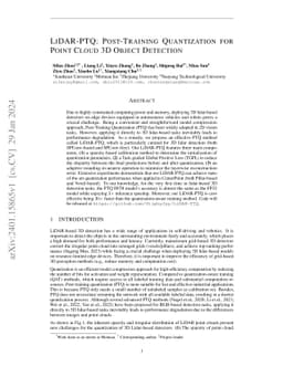 LiDAR-PTQ: Post-Training Quantization for Point Cloud 3D Object
  Detection