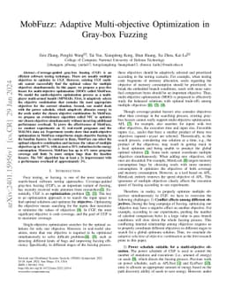 MobFuzz: Adaptive Multi-objective Optimization in Gray-box Fuzzing