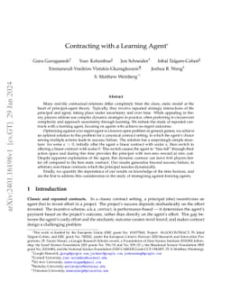 Contracting with a Learning Agent