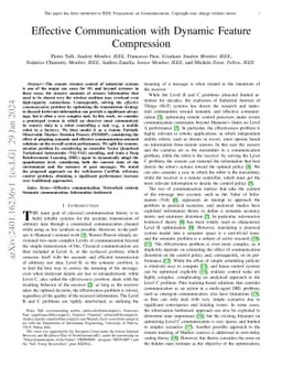 Effective Communication with Dynamic Feature Compression
