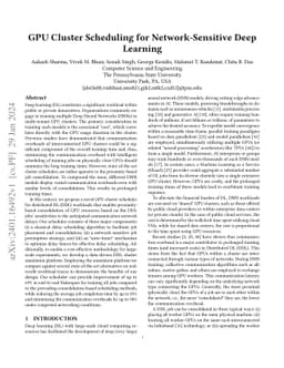 GPU Cluster Scheduling for Network-Sensitive Deep Learning