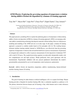 AFSD-Physics: Exploring the governing equations of temperature evolution
  during additive friction stir deposition by a human-AI teaming approach