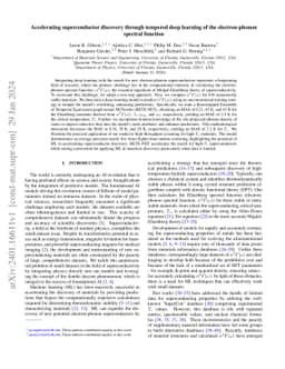 Accelerating superconductor discovery through tempered deep learning of
  the electron-phonon spectral function