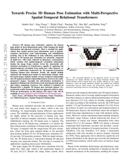 Towards Precise 3D Human Pose Estimation with Multi-Perspective
  Spatial-Temporal Relational Transformers