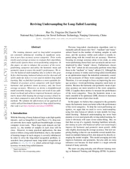 Reviving Undersampling for Long-Tailed Learning