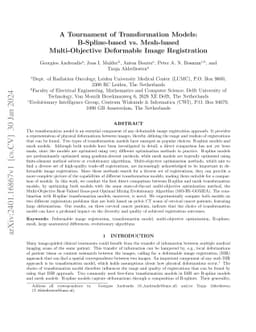 A Tournament of Transformation Models: B-Spline-based vs. Mesh-based
  Multi-Objective Deformable Image Registration