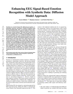 Enhancing EEG Signal-Based Emotion Recognition with Synthetic Data:
  Diffusion Model Approach