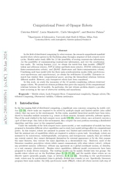 Computational Power of Opaque Robots