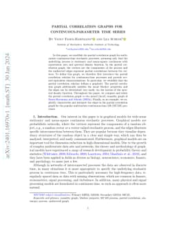 Partial correlation graphs for continuous-parameter time series