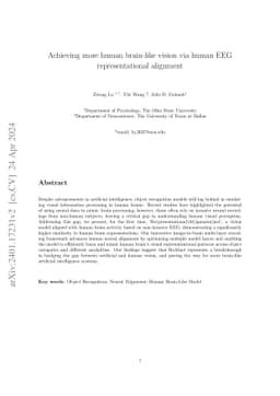 Achieving More Human Brain-Like Vision via Human EEG Representational
  Alignment