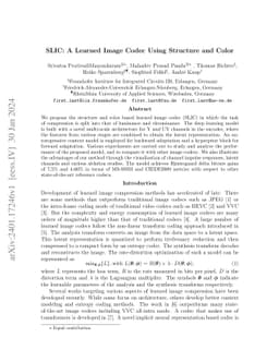 SLIC: A Learned Image Codec Using Structure and Color