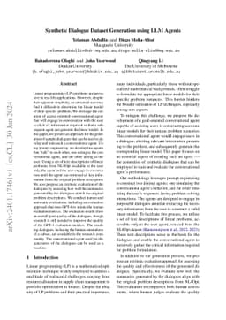 Synthetic Dialogue Dataset Generation using LLM Agents