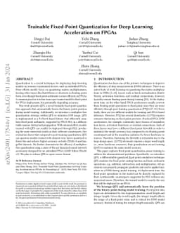Trainable Fixed-Point Quantization for Deep Learning Acceleration on
  FPGAs