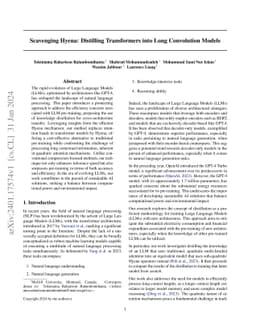 Scavenging Hyena: Distilling Transformers into Long Convolution Models
