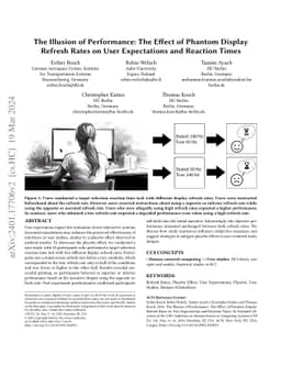 The Illusion of Performance: The Effect of Phantom Display Refresh Rates
  on User Expectations and Reaction Times