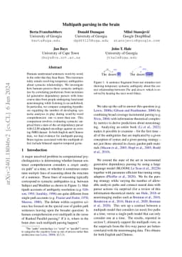 Multipath parsing in the brain