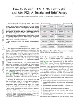 How to Measure TLS, X.509 Certificates, and Web PKI: A Tutorial and
  Brief Survey