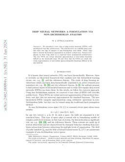 Deep Neural Networks: A Formulation Via Non-Archimedean Analysis
