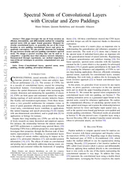 Spectral Norm of Convolutional Layers with Circular and Zero Paddings