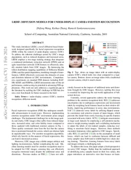 LRDif: Diffusion Models for Under-Display Camera Emotion Recognition