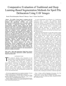 Comparative Evaluation of Traditional and Deep Learning-Based
  Segmentation Methods for Spoil Pile Delineation Using UAV Images
