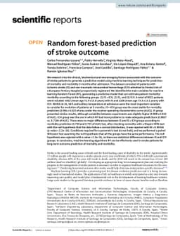 Random Forest-Based Prediction of Stroke Outcome