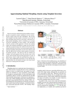 Approximating Optimal Morphing Attacks using Template Inversion