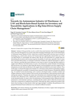 Towards an autonomous industry 4.0 warehouse: A UAV and blockchain-based
  system for inventory and traceability applications in big data-driven supply
  chain management
