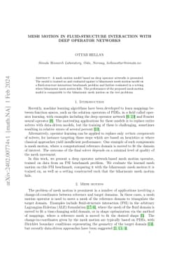 Mesh motion in fluid-structure interaction with deep operator networks