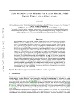 Data Augmentation Scheme for Raman Spectra with Highly Correlated
  Annotations