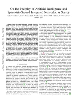 On the Interplay of Artificial Intelligence and Space-Air-Ground
  Integrated Networks: A Survey