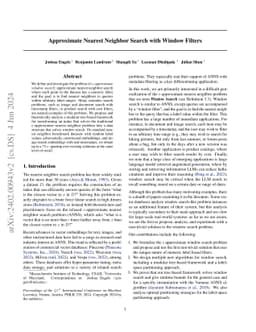 Approximate Nearest Neighbor Search with Window Filters