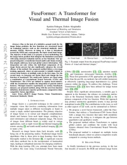 FuseFormer: A Transformer for Visual and Thermal Image Fusion