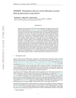 TEDDY: Trimming Edges with Degree-based Discrimination strategY