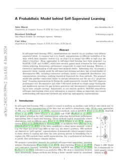 A Probabilistic Model behind Self-Supervised Learning