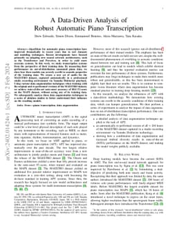 A Data-Driven Analysis of Robust Automatic Piano Transcription
