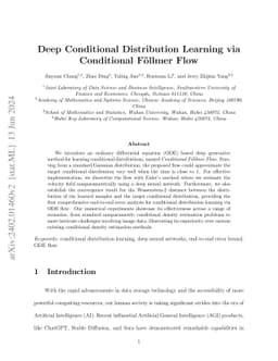 Deep conditional distribution learning via conditional Föllmer flow