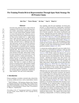 Pre-Training Protein Bi-level Representation Through Span Mask Strategy
  On 3D Protein Chains
