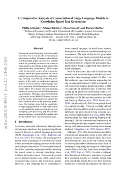 A Comparative Analysis of Conversational Large Language Models in
  Knowledge-Based Text Generation