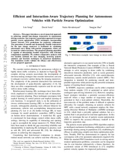Efficient and Interaction-Aware Trajectory Planning for Autonomous
  Vehicles with Particle Swarm Optimization