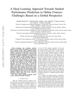 A Deep Learning Approach Towards Student Performance Prediction in
  Online Courses: Challenges Based on a Global Perspective