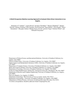 A Multi-Perspective Machine Learning Approach to Evaluate Police-Driver
  Interaction in Los Angeles